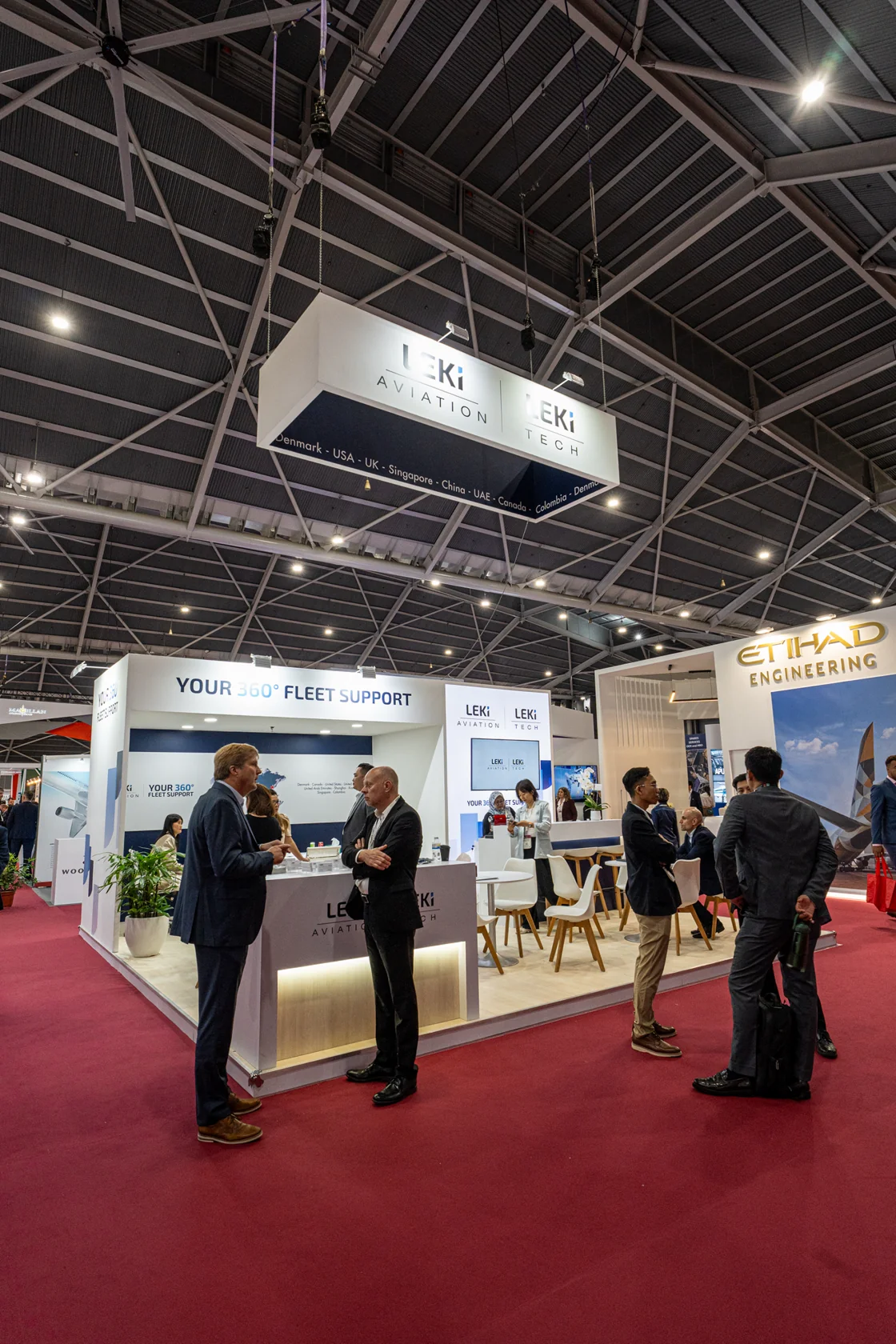 Leki Aviation stand at an industry exhibition