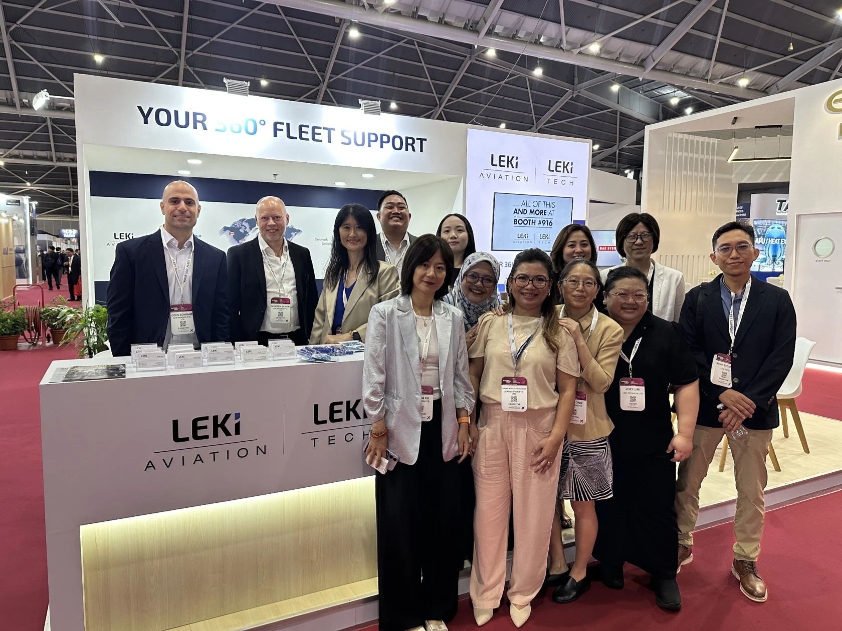 Leki Aviation and Leki Tech colleagues at an industry event